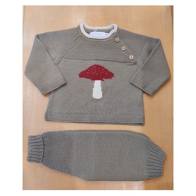 ROPA CONJUNTO POLAINA BEBE UNISEX _ PUNTO Y JUBON SETA 