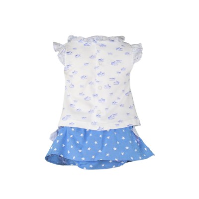 ROPA CONJUNTO FALDA BEBE NIÑA _ BEBÉ BARCOS 