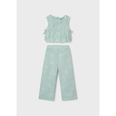 ROPA CONJUNTO PANTALON NIÑA MAYORAL LARGO BORDADO 