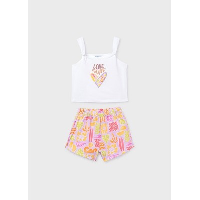 ROPA CONJUNTO NIÑA MAYORAL SHORT ESTAMPADO 