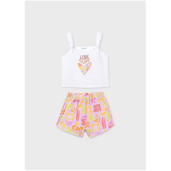 ROPA CONJUNTO NIÑA MAYORAL SHORT ESTAMPADO 
