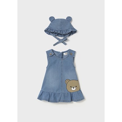 (30448) VESTIDO Y GORRO DENIM