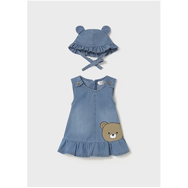 (30448) VESTIDO Y GORRO DENIM