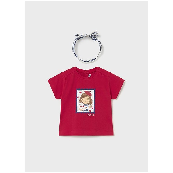 ROPA CAMISETA BEBE NIÑA MAYORAL M/C CON DIADEMA 