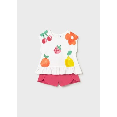 ROPA CONJUNTO BEBE NIÑA MAYORAL SHORT GRAFICA 