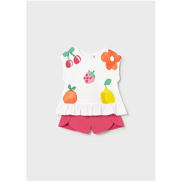 ROPA CONJUNTO BEBE NIÑA MAYORAL SHORT GRAFICA 