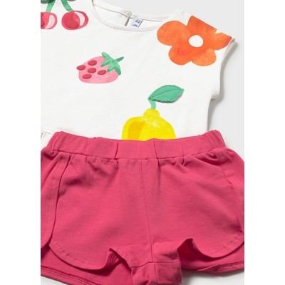 ROPA CONJUNTO BEBE NIÑA MAYORAL SHORT GRAFICA 
