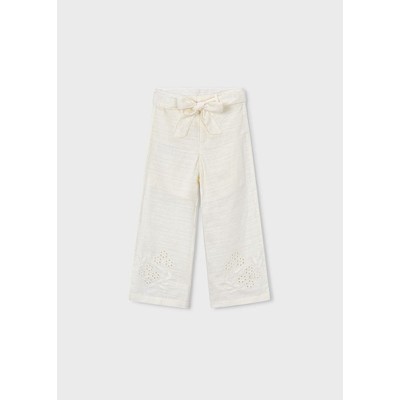 ROPA PANTALON NIÑA MAYORAL LARGO LINO BORDADO 