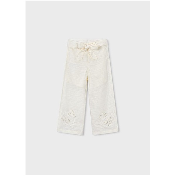 ROPA PANTALON NIÑA MAYORAL LARGO LINO BORDADO 