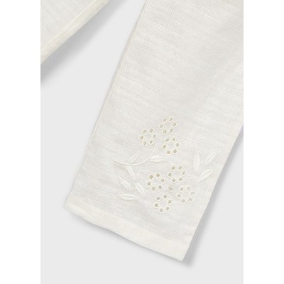ROPA PANTALON NIÑA MAYORAL LARGO LINO BORDADO 