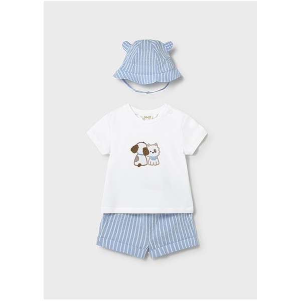 ROPA CONJUNTO PANTALON BEBE NIÑO MAYORAL CORTO Y GORRO 