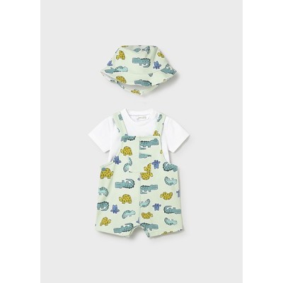 ROPA CONJUNTO BEBE NIÑO MAYORAL PETO Y GORRO PUNTO 