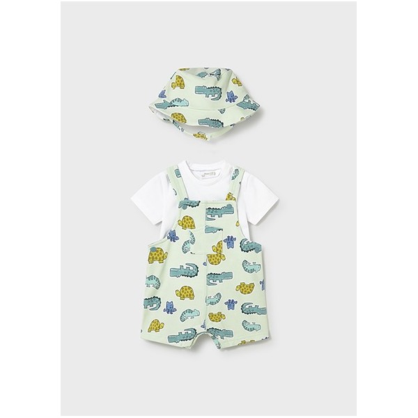ROPA CONJUNTO BEBE NIÑO MAYORAL PETO Y GORRO PUNTO 