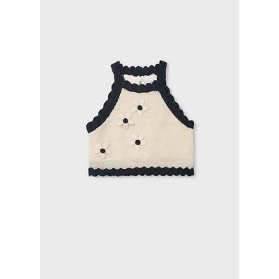 ROPA TOP NIÑA MAYORAL TRICOT FLORES 