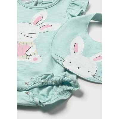 ROPA CONJUNTO BEBE NIÑA MAYORAL PELELE Y BABERO 