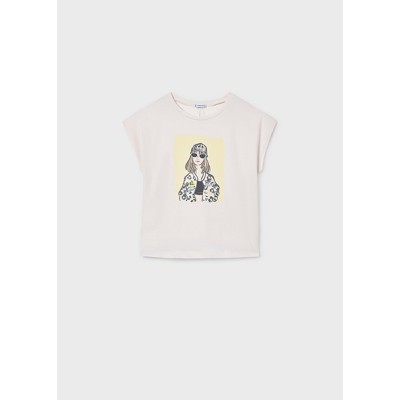 ROPA CAMISETA NIÑA MAYORAL M/C GRAFICA 