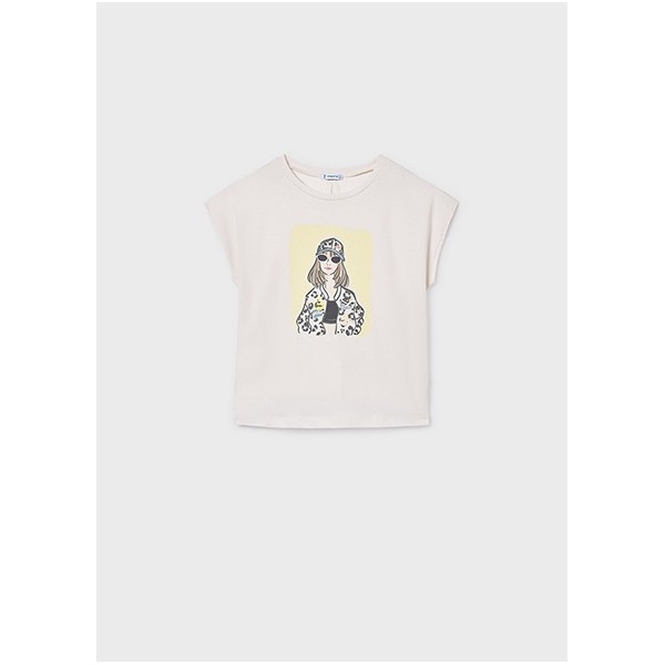 ROPA CAMISETA NIÑA MAYORAL M/C GRAFICA 