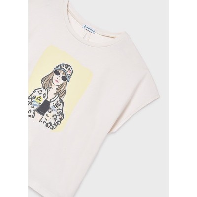 ROPA CAMISETA NIÑA MAYORAL M/C GRAFICA 