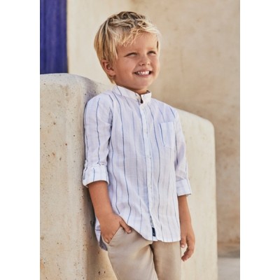 ROPA CAMISA NIÑO _ M/L CUELLO MAO RAYAS 
