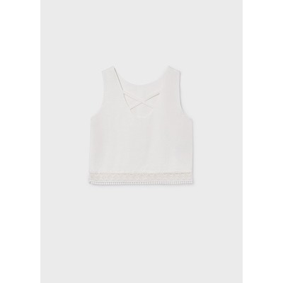 ROPA BLUSA NIÑA MAYORAL CINTA BORDADA 