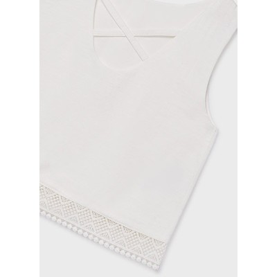 ROPA BLUSA NIÑA MAYORAL CINTA BORDADA 