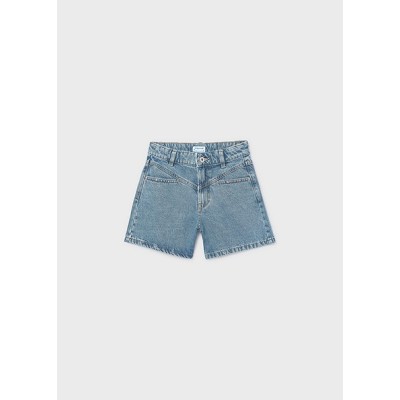 ROPA PANTALON NIÑA MAYORAL CORTO TEJANO REMACHES 