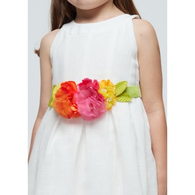 ROPA VESTIDO NIÑA _ CINTURON FLORES 