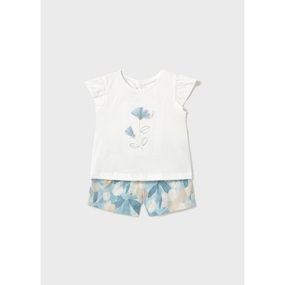 ROPA CONJUNTO BEBE NIÑA _ BERMUDA ESTAMPADA 