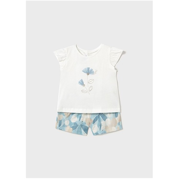 ROPA CONJUNTO BEBE NIÑA _ BERMUDA ESTAMPADA 