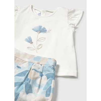 ROPA CONJUNTO BEBE NIÑA _ BERMUDA ESTAMPADA 