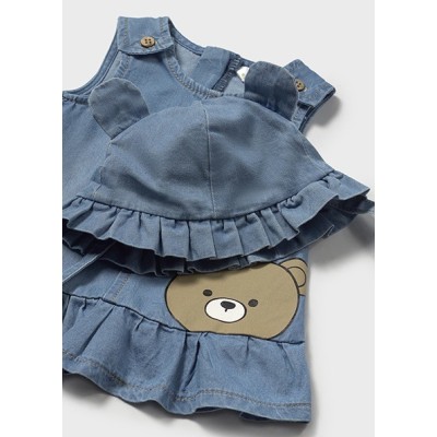 ROPA VESTIDO BEBE NIÑA _ Y GORRO DENIM 
