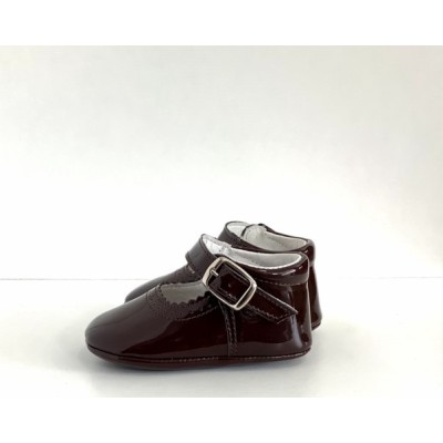 CALZADO ZAPATO BEBE NIÑA _ LISO HEBILLA 