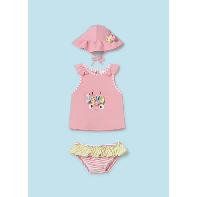 ROPA CONJUNTO BAÑO BEBE NIÑA MAYORAL Y GORRO 