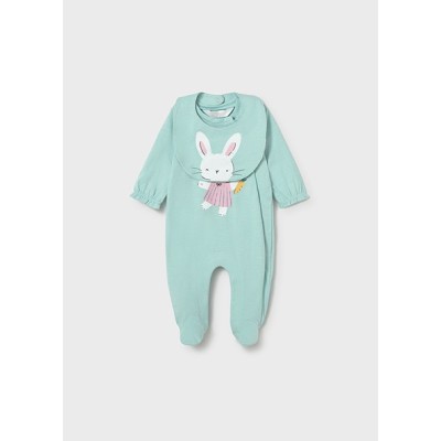 ROPA CONJUNTO BEBE NIÑA MAYORAL PELELE LARGO Y BABERO 