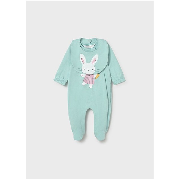 ROPA CONJUNTO BEBE NIÑA MAYORAL PELELE LARGO Y BABERO 