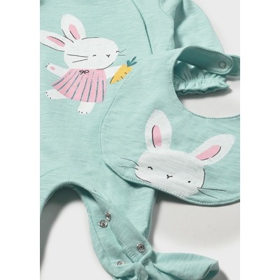ROPA CONJUNTO BEBE NIÑA MAYORAL PELELE LARGO Y BABERO 