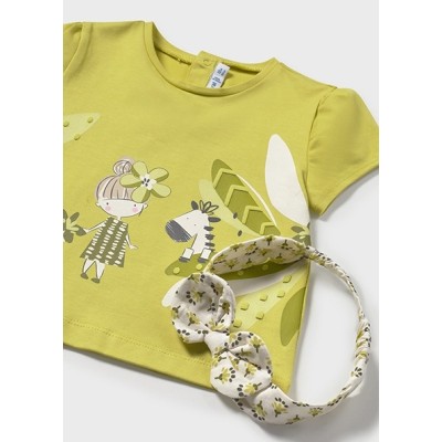 ROPA CAMISETA BEBE NIÑA _ M/C CON DIADEMA 