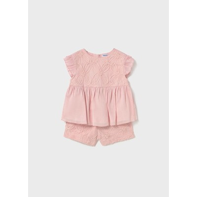 ROPA CONJUNTO BEBE NIÑA _ BERMUDA TUL BORDADO 