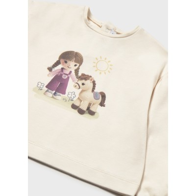 ROPA CAMISETA BEBE NIÑA MAYORAL M/L GRAFICA 