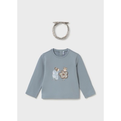 ROPA CAMISETA BEBE NIÑA MAYORAL M/L CON DIADEMA 