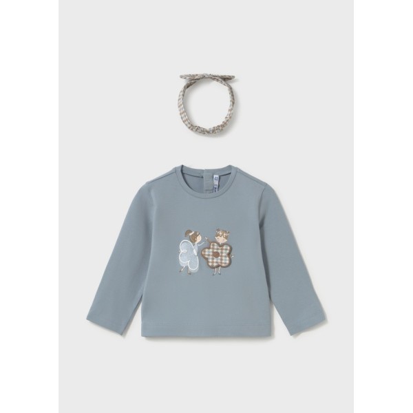 ROPA CAMISETA BEBE NIÑA MAYORAL M/L CON DIADEMA 