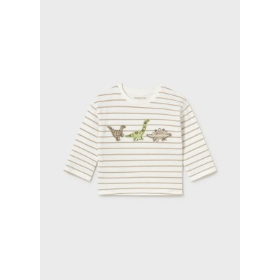 ROPA CAMISETA BEBE NIÑO MAYORAL M/L APLIQUES BORDADOS 