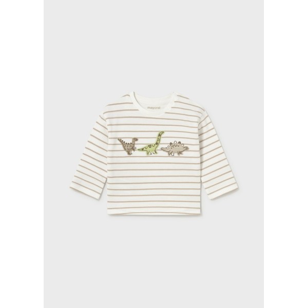 ROPA CAMISETA BEBE NIÑO MAYORAL M/L APLIQUES BORDADOS 