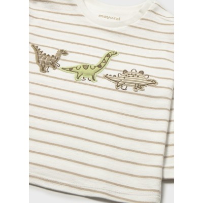 ROPA CAMISETA BEBE NIÑO MAYORAL M/L APLIQUES BORDADOS 
