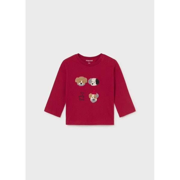 ROPA CAMISETA BEBE NIÑO MAYORAL M/L BORDADOS 