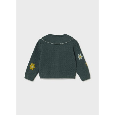 ROPA CHAQUETA BEBE NIÑA MAYORAL TRICOT FLORES BORDADAS 
