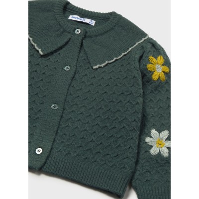 ROPA CHAQUETA BEBE NIÑA MAYORAL TRICOT FLORES BORDADAS 