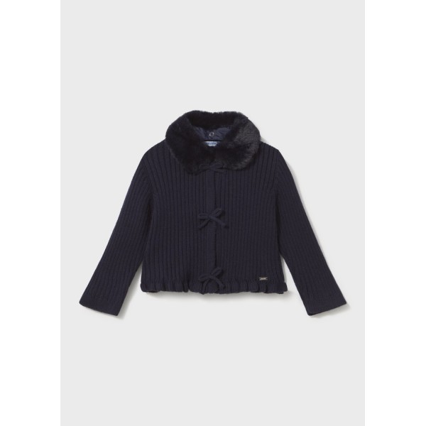 ROPA CHAQUETA BEBE NIÑA MAYORAL TRICOT CUELLO PELO 