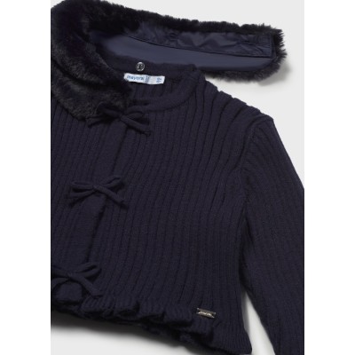 ROPA CHAQUETA BEBE NIÑA MAYORAL TRICOT CUELLO PELO 