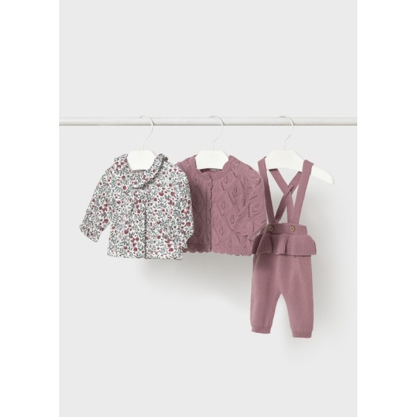 ROPA CONJUNTO BEBE NIÑA MAYORAL 3 PIEZAS TRICOT 
